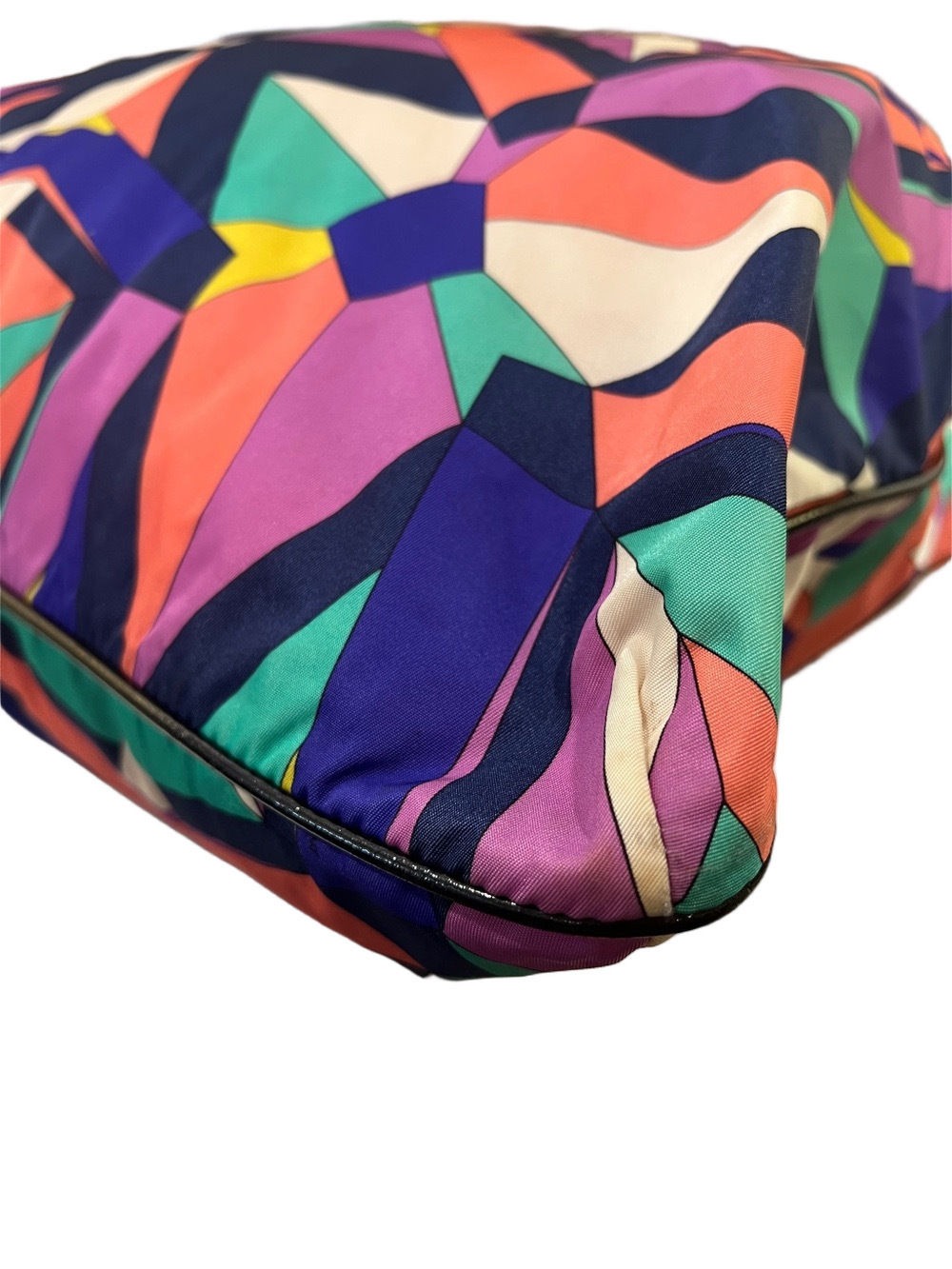Emilio Pucci Multicolor Geometric Tote - Blue, Pink & Teal - Travel Bag - Picture 11 of 17